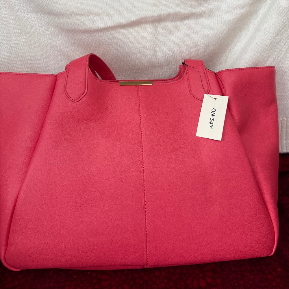 NWT On 34th Azriell Extra Large Tote Faux Leather